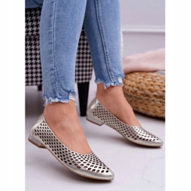 Ballerines Femme Or Cuir Exquisite 1107/1 d'or 1