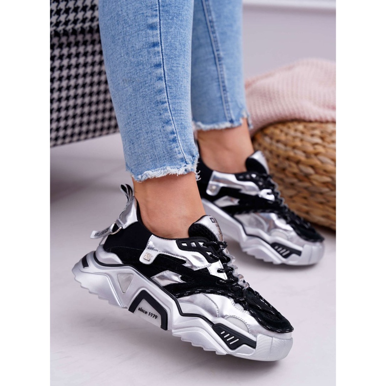 Chaussures de sport pour femmes Big Star de Daniel Lopez Noir Argent FF274A527 gris 1