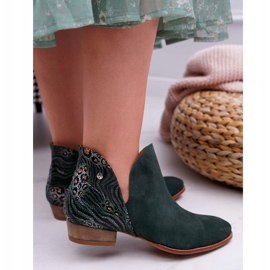 Bottines Plates Femme Maciejka Spring Cuir Vert 04091-19 3