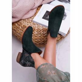 Bottines Plates Femme Maciejka Spring Cuir Vert 04091-19 5