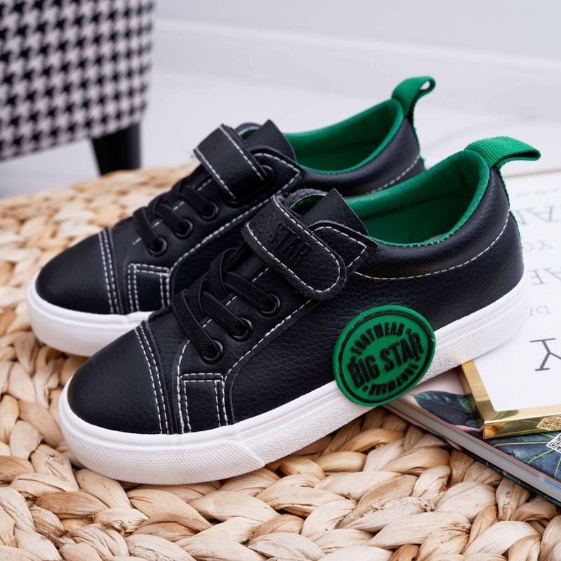 Chaussures Enfant Baskets Big Star Avec Velcro Noir FF374087 le noir 1 Chaussures Enfant Baskets Big Star Avec Velcro Noir FF374087 le noir 1