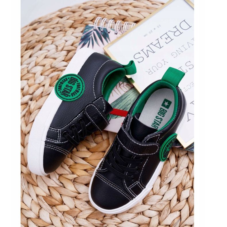 Chaussures Enfant Baskets Big Star Avec Velcro Noir FF374087 2