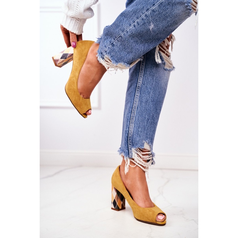 Escarpins Femme Sergio Leone Suède Jaune PB135 Be Mine! 1