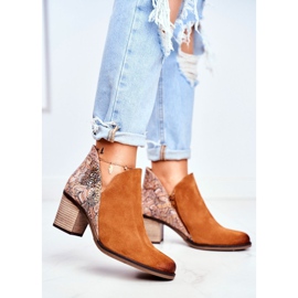 Bottes À Talons Pour Femmes Maciejka Spring Cuir Rouge 04492-29 brun 1