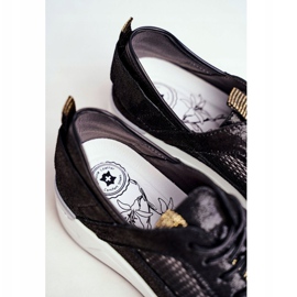 EVE Chaussures de sport pour femmes en cuir noir Love Me 1