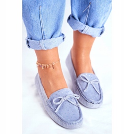 Mocassins Femme Daim S.Barski A199 Bleu Wannabe 3