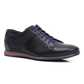 Chaussures Brogues Hommes Casual Nikopol Cuir Noir 1730 le noir 1