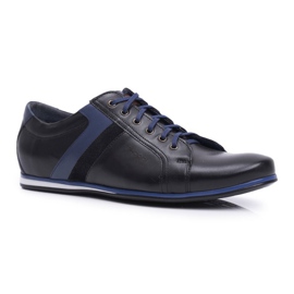 Chaussures Brogues Hommes Casual Nikopol Cuir Noir 1721 1