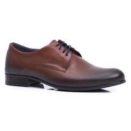 Chaussures Brogues Hommes Casual Nikopol Cuir Marron 1738 brun 1