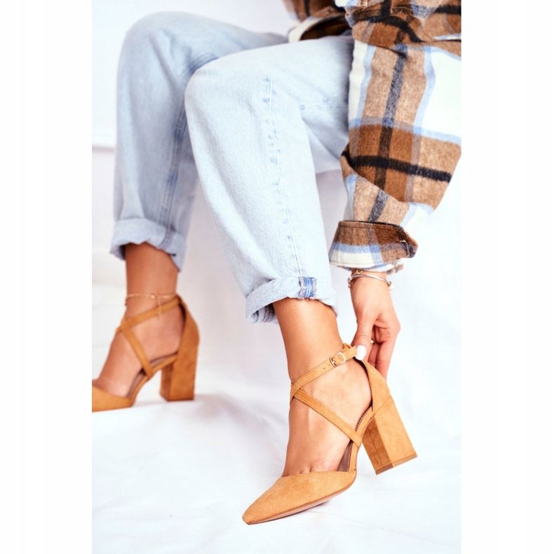 PS1 Escarpins pour femmes sur un talon à Spitz Camel Traffic brun 2