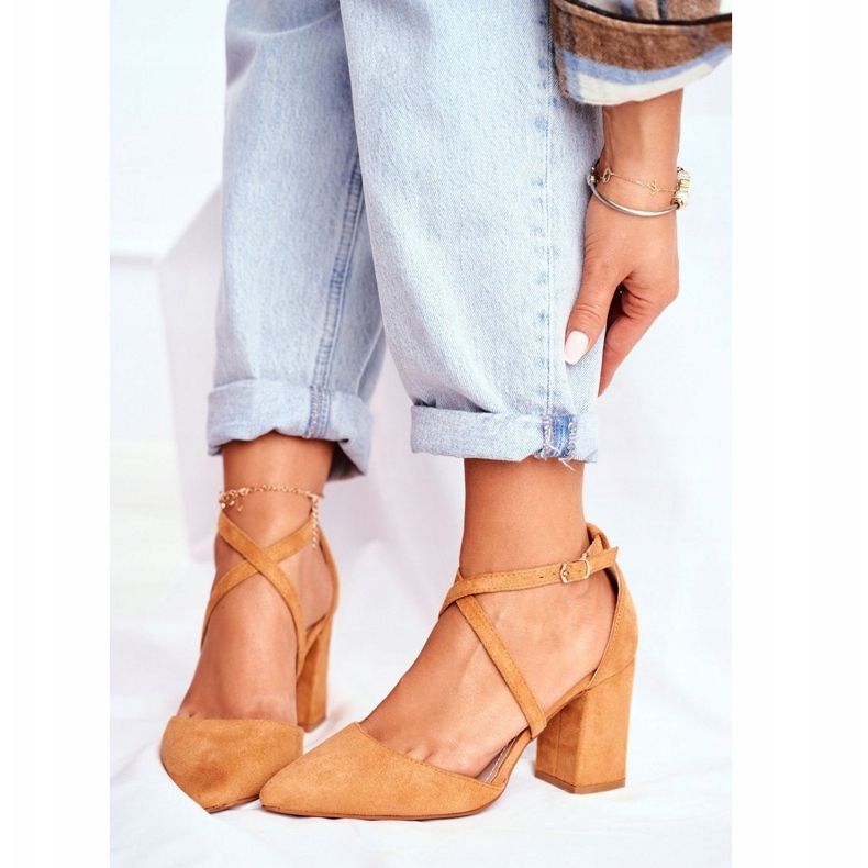 PS1 Escarpins pour femmes sur un talon à Spitz Camel Traffic brun 1