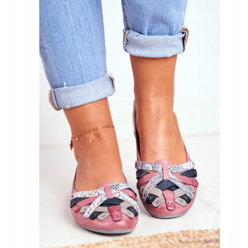 Ballerines Femme Maciejka Cuir Rose 01358 2
