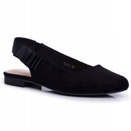 Ballerines en daim pour femmes Sergio Leone BL615 Noir Lilon le noir 6