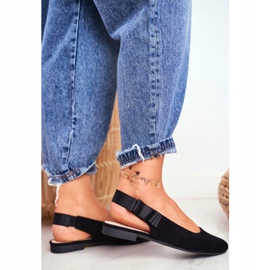 Ballerines en daim pour femmes Sergio Leone BL615 Noir Lilon le noir 2