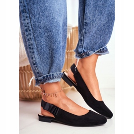 Ballerines en daim pour femmes Sergio Leone BL615 Noir Lilon 1