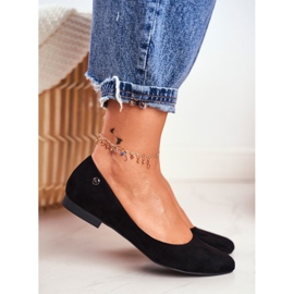 Ballerines en daim pour femmes Sergio Leone BL611 Noir Nemsis le noir 1