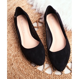 Ballerines en daim pour femmes Sergio Leone BL611 Noir Nemsis le noir 3