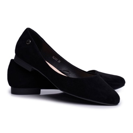 Ballerines en daim pour femmes Sergio Leone BL611 Noir Nemsis le noir 4