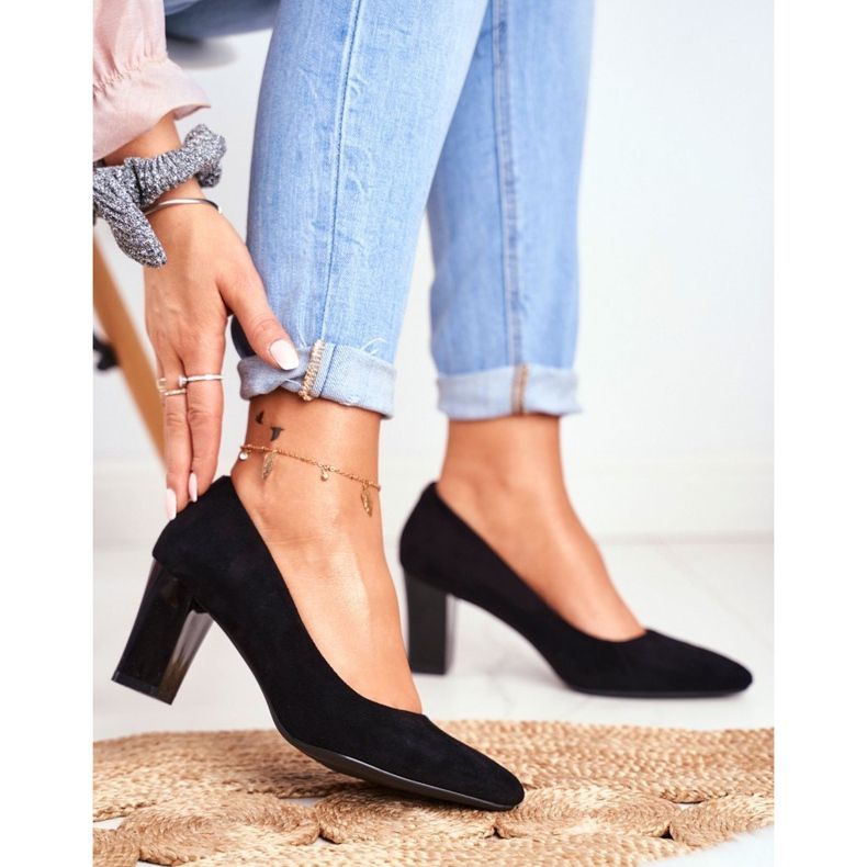 Escarpins Femme Sergio Leone PB403 Daim Noir Herline le noir 1