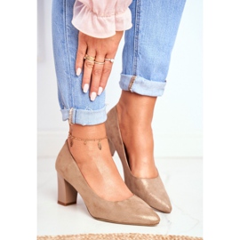 Escarpins pour femmes Sergio Leone PB403 Shimmering Beige Herline 1