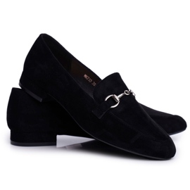Mocassins Femme Daim Sergio Leone MK733 Noir Febbi le noir 5