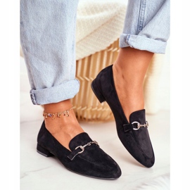 Mocassins Femme Daim Sergio Leone MK733 Noir Febbi 1