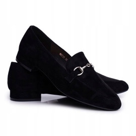 Mocassins Femme Daim Sergio Leone MK733 Noir Febbi le noir 4