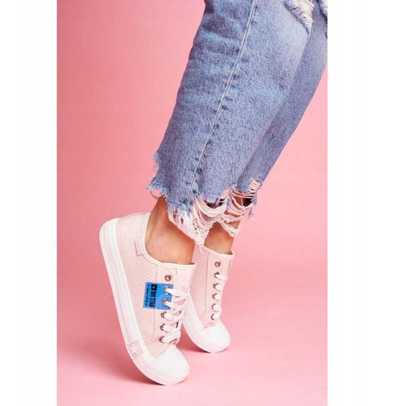 Baskets Femme Big Star Ajourée Rose FF274033 1
