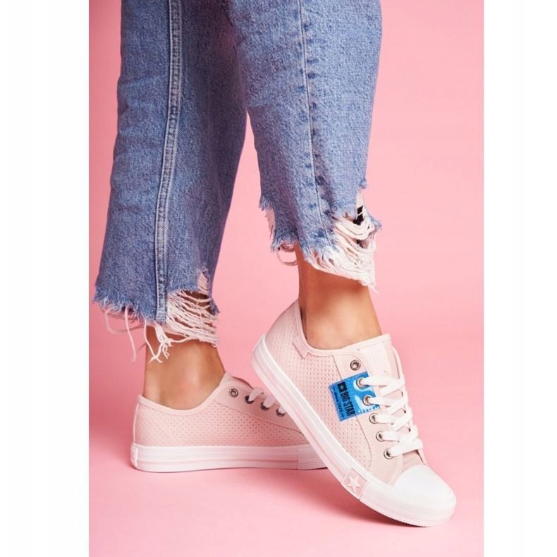 Baskets Femme Big Star Ajourée Rose FF274033 2