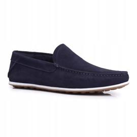 Mocassins Homme GOE Nubuck Bleu Marine FF1N3059 1