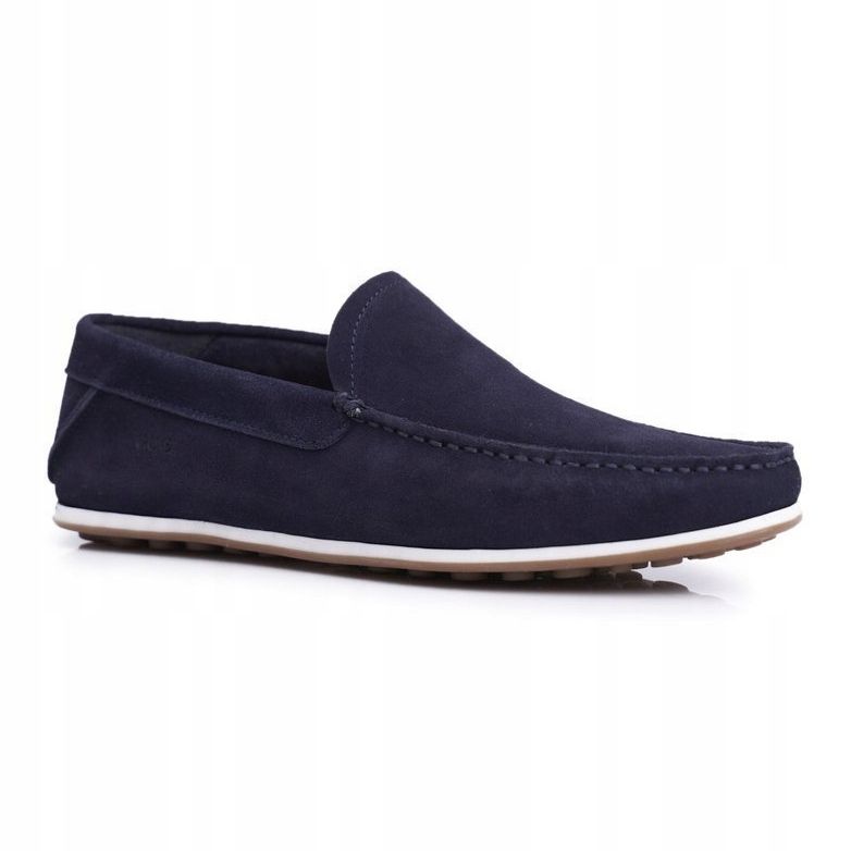 Mocassins Homme GOE Nubuck Bleu Marine FF1N3059 1