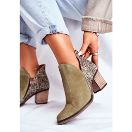 Bottes À Talons Pour Femmes Maciejka Spring Cuir Olive 04492-24 vert 1