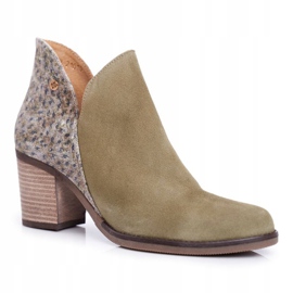 Bottes À Talons Pour Femmes Maciejka Spring Cuir Olive 04492-24 vert 6