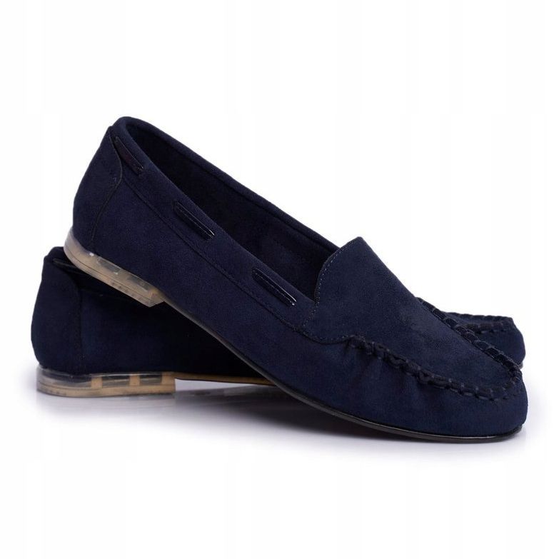 Mocassins Femme Sergio Leone Daim Bleu Marine MK722 1