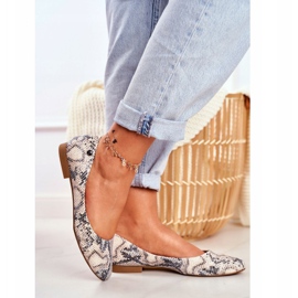 Ballerines Femme Sergio Leone Serpent Blanc BL611 Nemsis gris multicolore 1