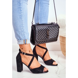 Sandales Pour Femmes À Talons Hauts Sergio Leone Noir SK865 1