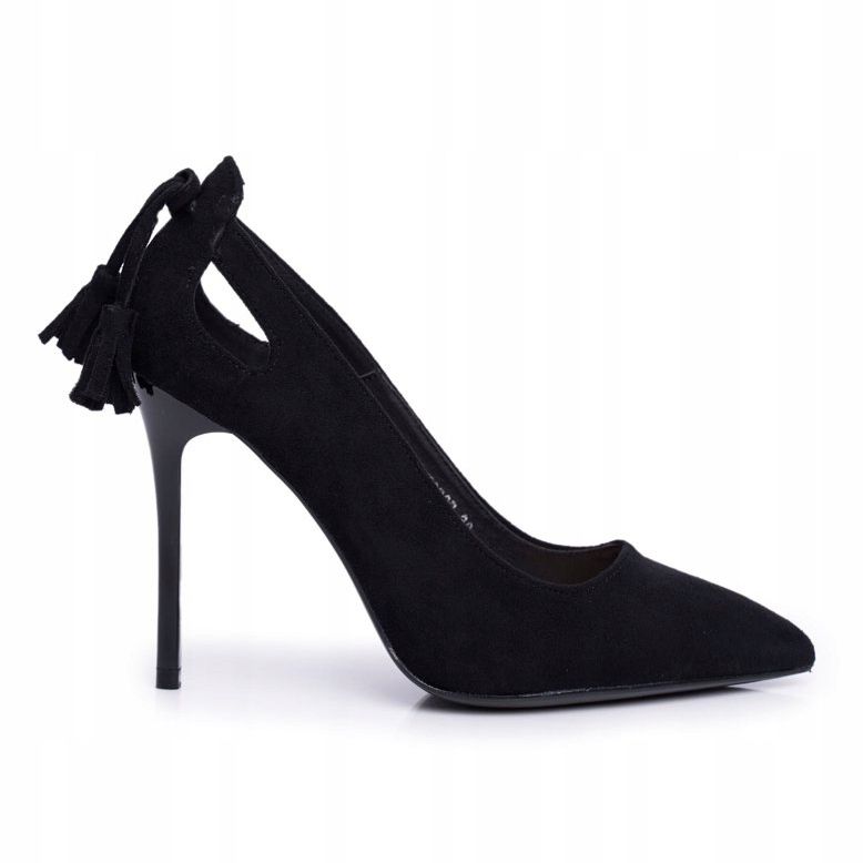 PS1 Escarpins Femme En Daim Avec Spitz Noir Leven 1