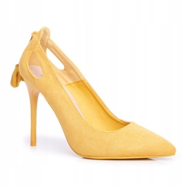 PS1 Escarpins Femme En Daim Avec Spitz Jaune Leven 1