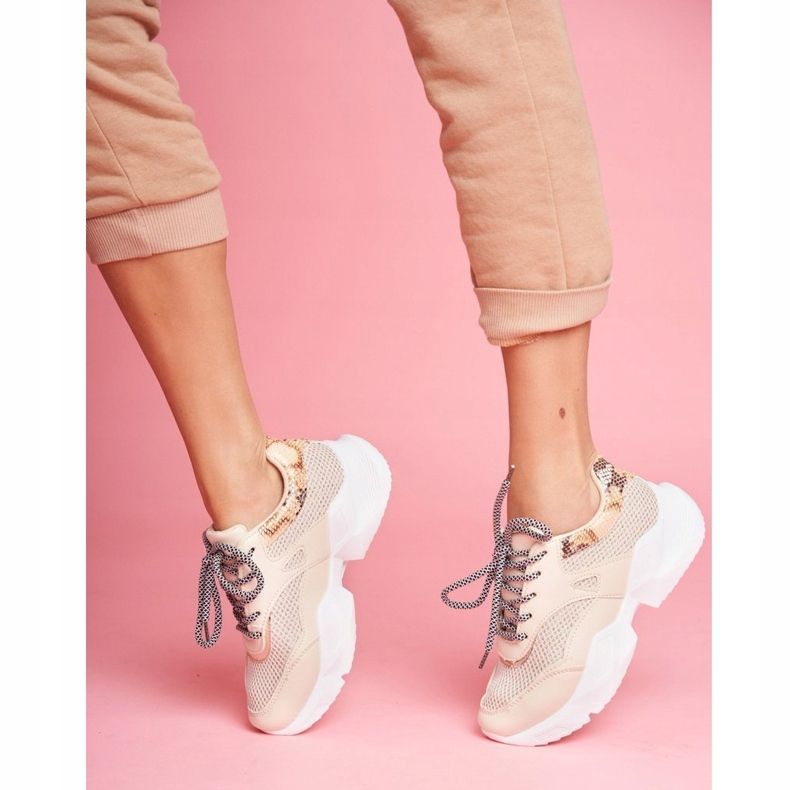 PS1 Chaussures Sport Femme Snakeskin Beige Giselle 1