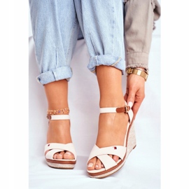 SEA Sandales Sur Compensées Pour Femmes Beige LaMane 2