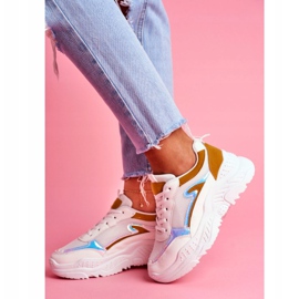 BUGO Chaussures de sport pour femmes Memory jaune et blanc blanche 2
