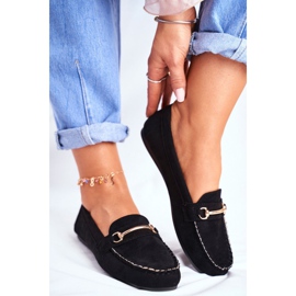 BUGO Mocassins Femme Daim Noir Dive le noir 1