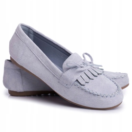 BUGO Mocassins Femme Daim Bleu Velucci 7