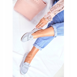 BUGO Mocassins Femme Daim Bleu Velucci 4