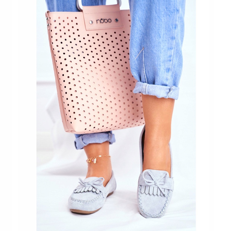 BUGO Mocassins Femme Daim Bleu Velucci 2