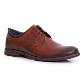 Chaussures Brogues Hommes Casual Nikopol Cuir Marron 1726 brun 1