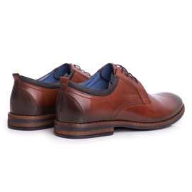 Chaussures Brogues Hommes Casual Nikopol Cuir Marron 1726 brun 2