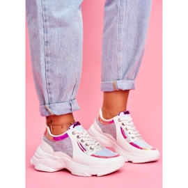 BUGO Chaussures Sport Femme Glitter Blanc Vebi 2