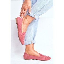BUGO Mocassins Femme Daim CH-1M6 Rose Laveria 1