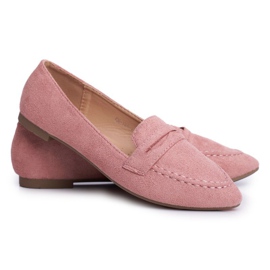BUGO Mocassins Femme Daim CH-1M6 Rose Laveria 4